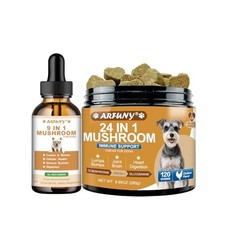 9-in-1 Mushroom Supplements for Dogs - Immune, Digestive, Skin Joint Support