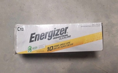 Energizer EN93 Industrial Alkaline Batteries, C , 12 Batteries/Box - New