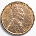 1937-S Lincoln Wheat Penny Uncirculated, San Francisco Mint