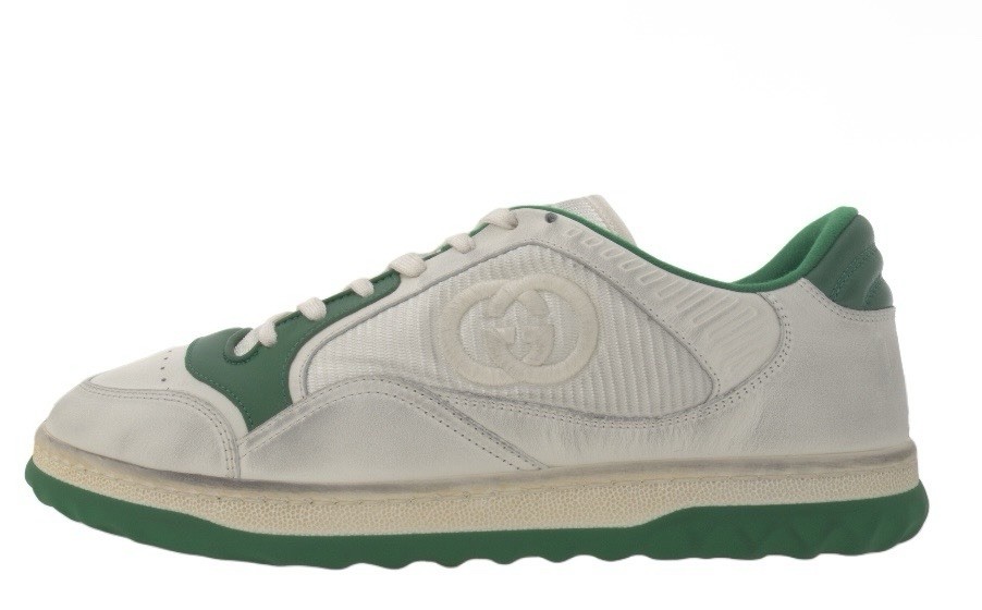 Gucci Men MAC80 Sneaker Off White Green Size UK 11.5/US 12 thumbnail 2