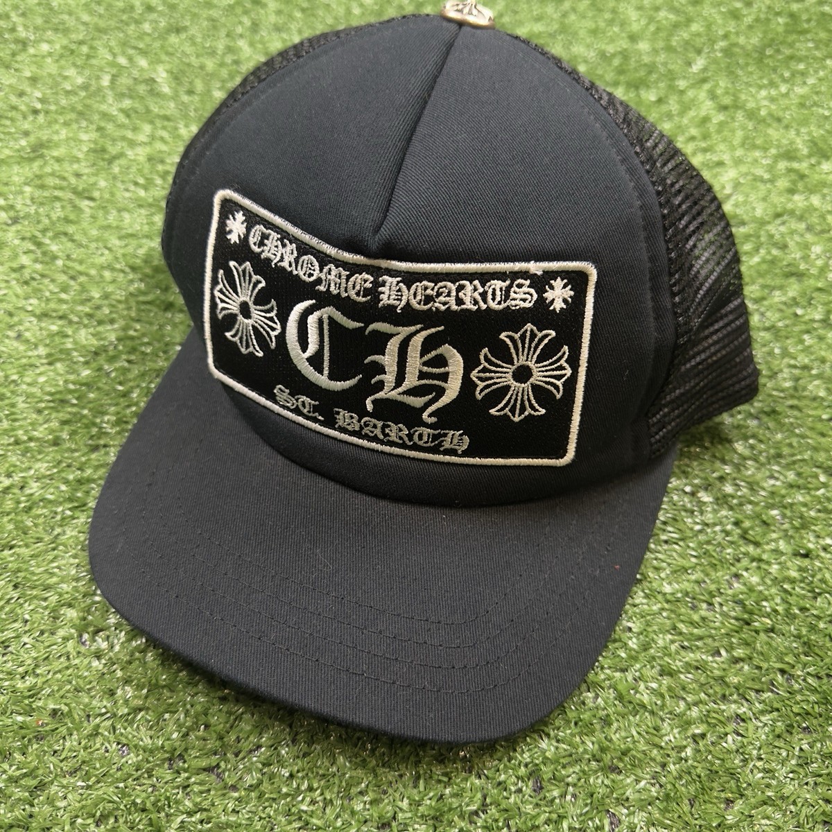 Chrome Hearts St Barth CH Exclusive Trucker Hat Black | eBay