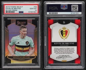 2016-17 Panini Select Terrace Silver Prizm Kevin de Bruyne #59 PSA 10 GEM MT