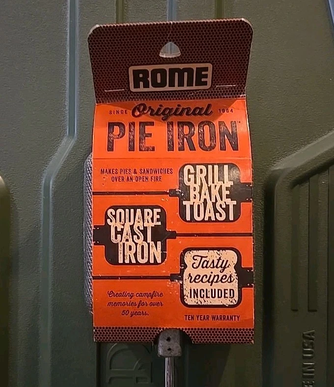 Rome Cast Iron Square Campfire Sandwich Pie Iron Wood Handles - Image 2 of 4