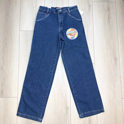 Y2K Old Navy Painter Jeans Womens 4 Blue Carpenter Wide Leg Denim NWT 90s Baggy!