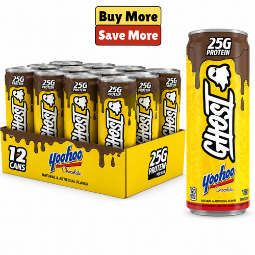 Ghost yoohoo Chocolate Protein Drink 25g Protein 11 fl oz Can 12 Pack Cans RTD