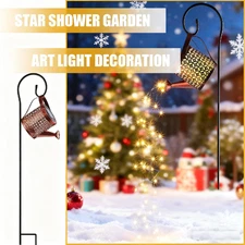 Christmas decor Solar Watering Can Light Garden Outdoor Waterproof Kettle Yard