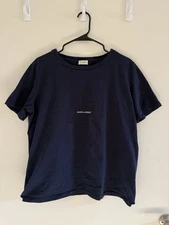 Saint Laurent Paris Logo T-Shirt Navy XL