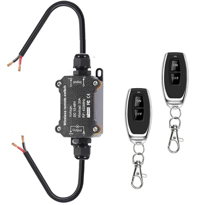 #ad Remote Control SwitchDC12 24 48V Waterproof DC12V 20A Relay Black $37.35