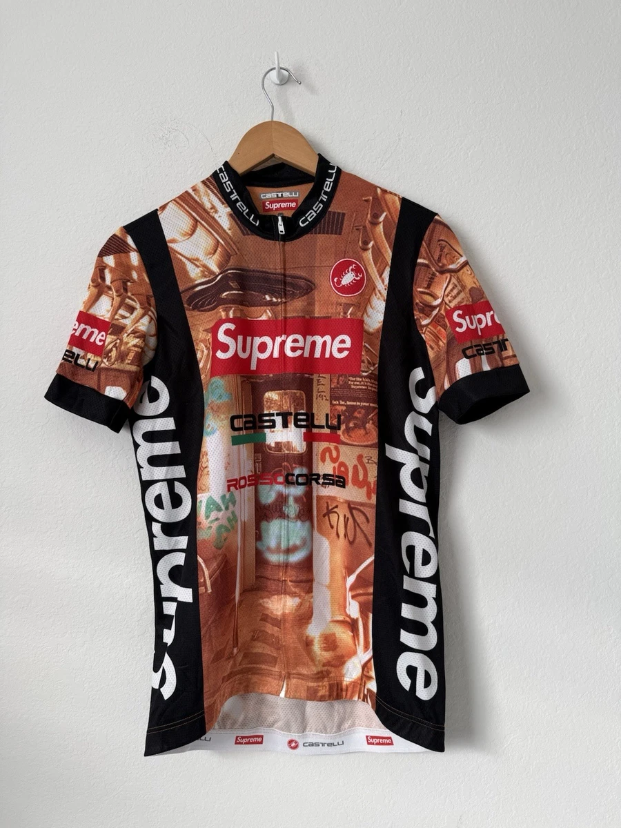Supreme X Castelli Kit de Ciclismo Jersey Talla M Ropa de Calle Ligera Hecha en Italia