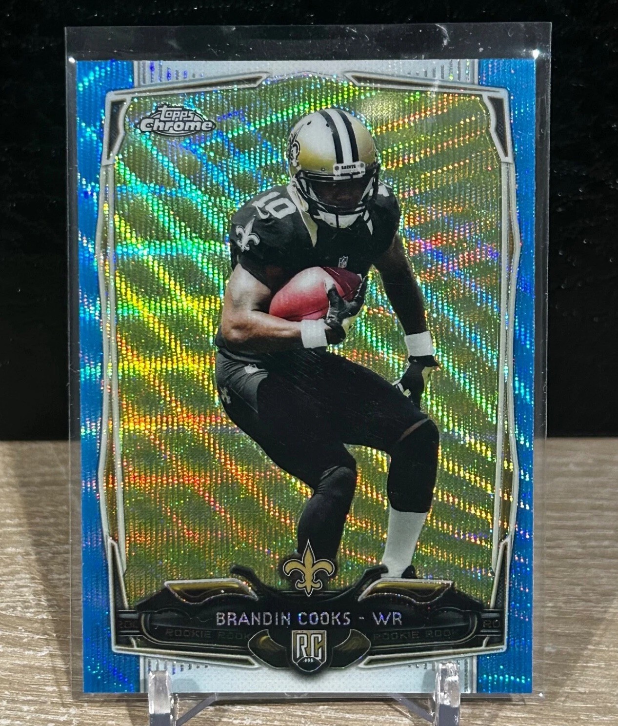 2014 Topps Chrome - Brandin Cooks #149 Blue Wave Refractor (RC) Rookie Saints