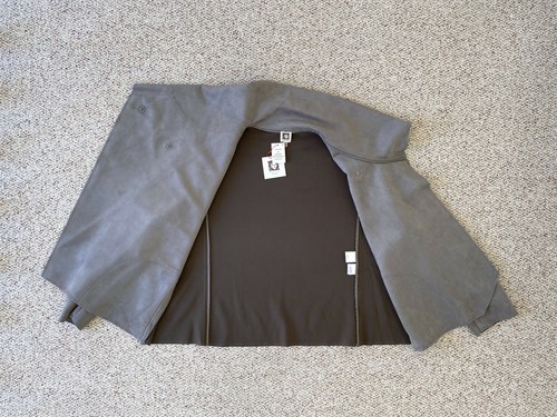 NWT! ANNE KLEIN Plus Size 3X Faux Suede Jacket Blazer Parka Outwear Gray Women - Picture 8 of 12