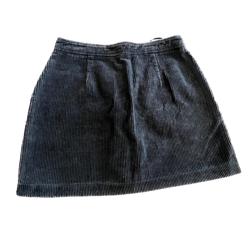 Minifalda de pana Honey Punch para mujer M estrás frontal negra vanguardista grunge Y2K Foto 2 de 4