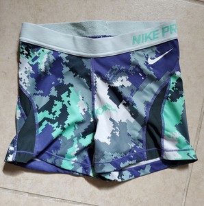 nike pro shorts teal