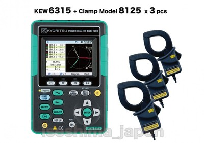 #ad NEW KYORITSU KEW6315 01 Clamp Sensor 8125 x3 Set Model Power Quality Analyzer $2490.80
