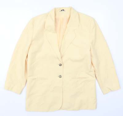 Klass Damen gelb Polyestermischung Anzugjacke Größe 12