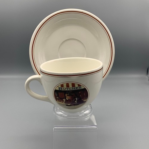 1994 Looney Tunes Taz Butcher NYC Delancey St Warner Bros Oversized Cup & Saucer - Picture 4 of 10