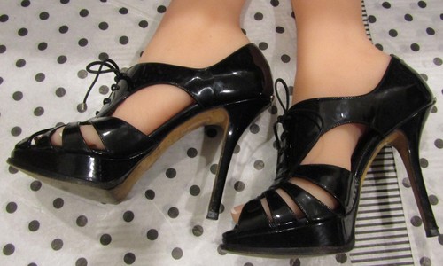 VGUC Authenticated Dior Black Patent Leather Heels Size EU 36 or US 6 - 第 7/18 張圖片