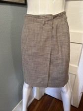 Vintage Talbots Tweed Look Button Wrap Pencil Skirt 8P