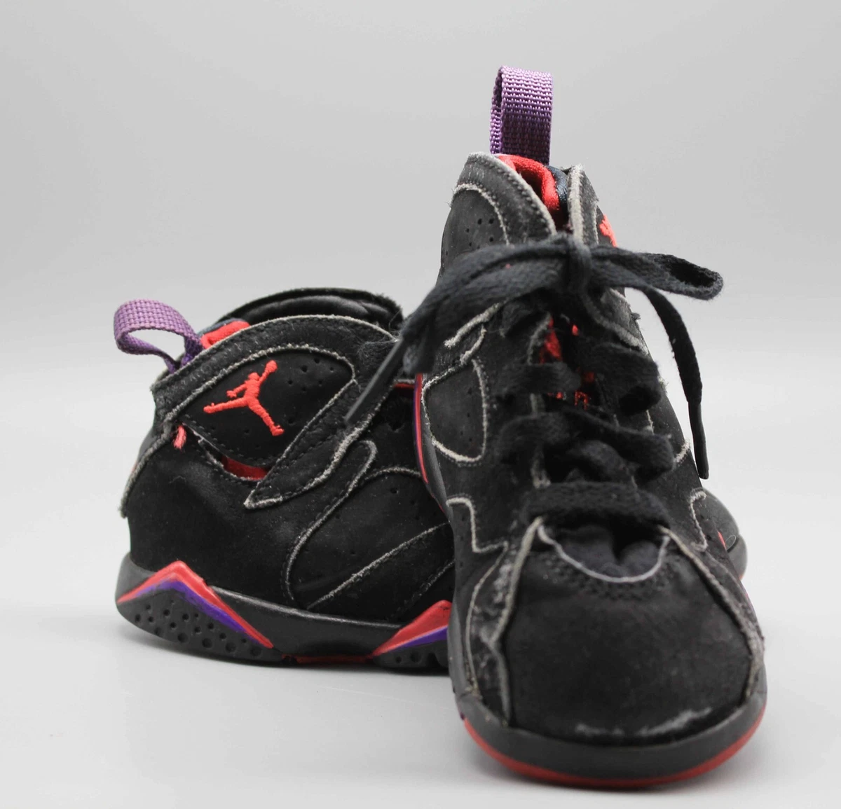 purple red black jordans