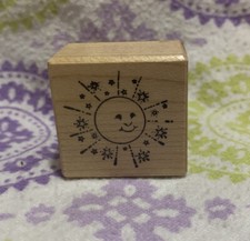PSX Wood Mounted Rubber Stamp B-836 Happy Sun