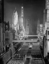 Movie art director's futuristic idea how New York will look 1- 1930 Old Photo