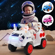 12V Battery Kid Ride On Car Mars Rover Remote,Radar,Alarm,Lights,Music,Bluetooth