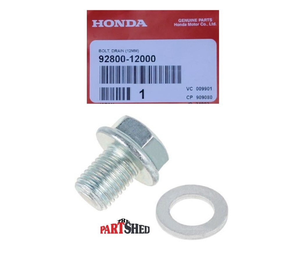 Honda ATV's Rancher Foreman Rubicon OEM Drain Plug & 12mm Washer