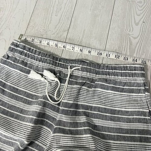 Pantaloncini corti J. Jill Love 100% lino a righe taglia small estivi leggeri - Foto 4 di 10