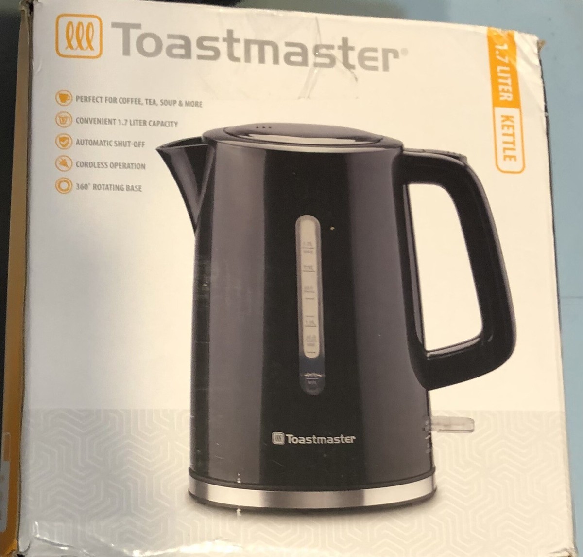 Toastmaster Electric Kettle Liters Black Tea Coffee