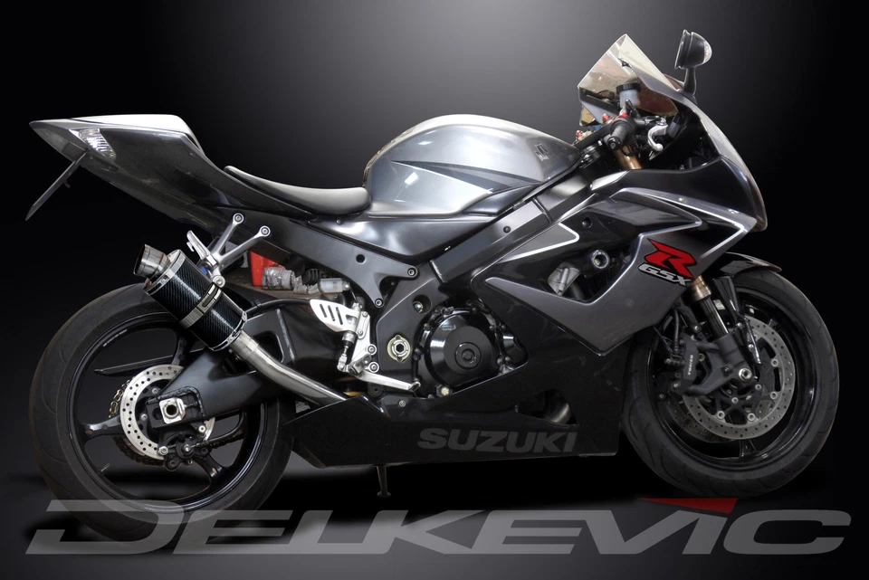 Suzuki GSX-R1000 2005-2006 Slip On 9" Oval Carbon Exhaust Muffler Kit - Image 4 of 4