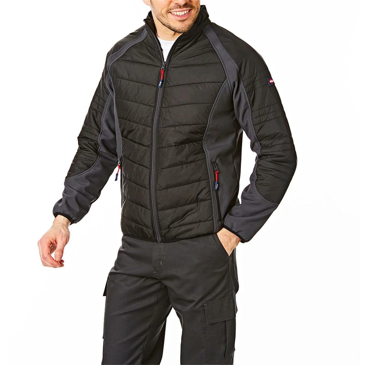 Lee Cooper Mens Workwear Padded Jacket Coat Top Windproof Outdoor Warm |  eBay