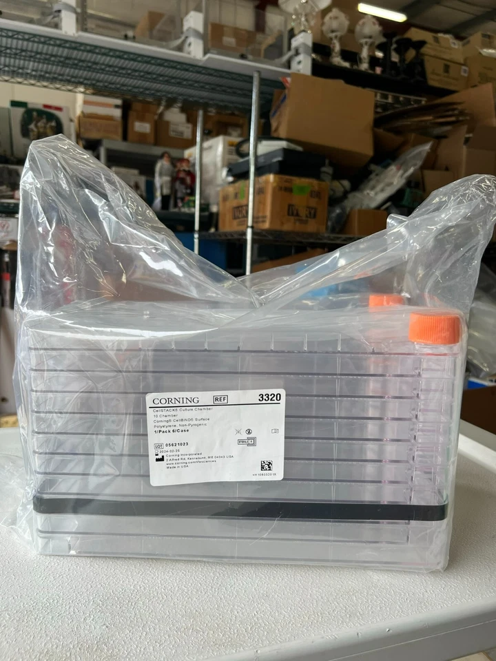 Corning® CellBIND® 3320 Polystyrene CellSTACK® - 10 Chamber with Vent Caps - Image 2 of 3