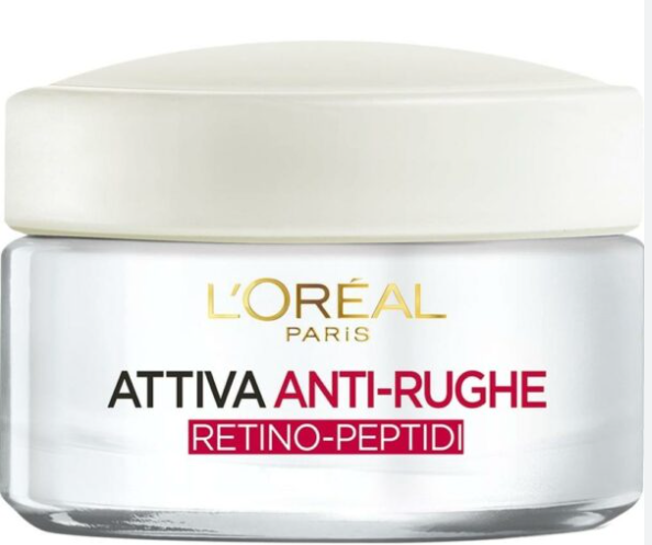 L'Oréal Paris Crema viso attiva anti-rughe con retino-peptidi  45+