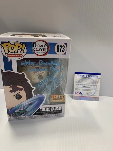 Funko Pop! Demon Slayer Tanjiro #873 Signed (auto) By Zach Aguilar & QUOTE JSA
