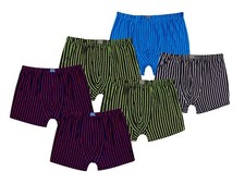 Männer Retro Boxershort Gestreift in Übergrößen von 3XL - 8XL (6-Pack, Kombi 15)