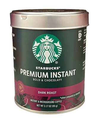 Starbucks Dark Roast Premium Instant & Microground Coffee 3.17 oz
