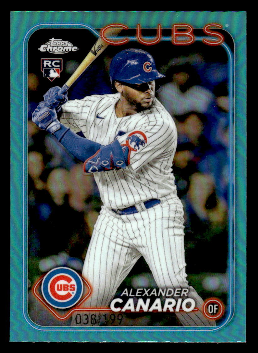 Alexander Canario 2024 Topps Chrome #174 Aqua Refractors #038/199