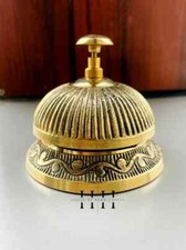 Vintage Ottone Massiccio Tavolo Bell, Calling Bell, Reception Bell