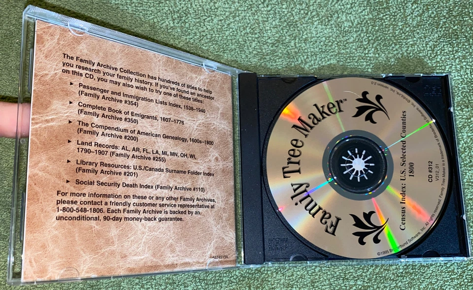 Family Tree Maker Archives Census Index: U.S. Selected Counties 1800 PC CD #312 - Image 2 of 4