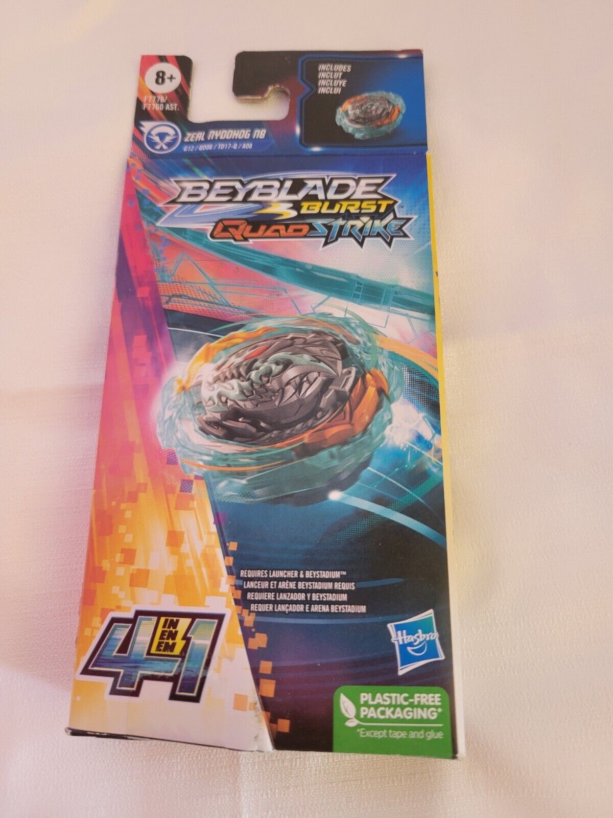 BEYBLADE BURST  Zeal Nyddhog N8 QUAD STRIKE TOP 4 in 1 Toy Hasbro sealed 2023 