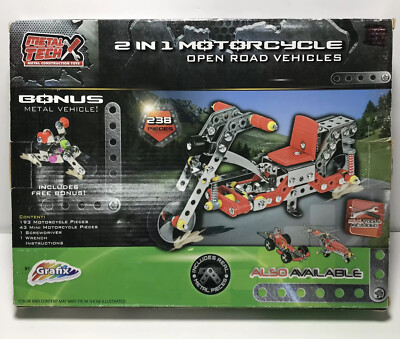 RMS Grafix Metal Tech 4-in-1 Vehicle Erect It Build It Set 413 Pieces NEW