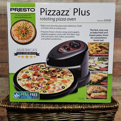 Presto Pizzazz Plus Rotating Pizza Oven Countertop Cooker For