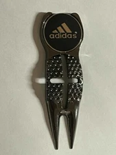 Crosshairs Divot Tool & 1" Adidas Flat Coin Style Golf Marker - A Beauty!