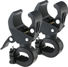 2 Pack Universal 90-Degree Rotating LED Flashlight Torch Mount Clamp Clip Holder