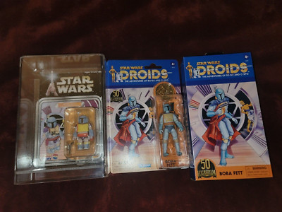 Target Exclusive Vintage + BLACK STAR WARS BOBA FETT + MEDICOM DROIDS FIGURE!!!
