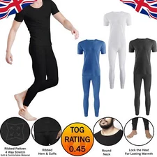 Men's Thermal Full Set Underwear Shirt Top Vest & Long Johns Trouser Base Layer