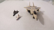 Vintage 70's Three Miniture Plastic Jet Plane/Space Shuttle Toys
