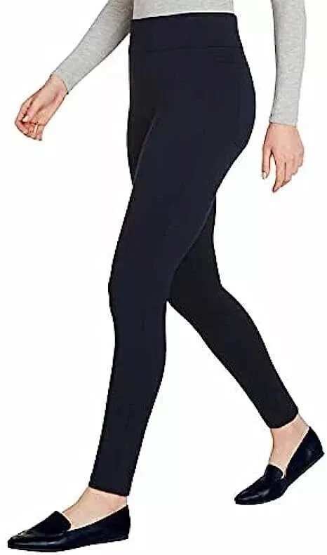 Matty M Women's High Rise Ponte Slub Slimming Legging - Image 4 of 4
