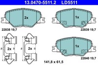 Bremsbelagsatz Scheibenbremse ATE Ceramic 13.0470-5511.2 FüR Opel Insignia Sport