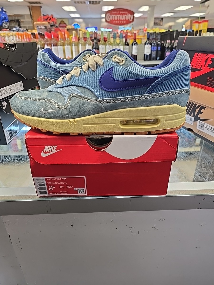 Size 9.5 - Nike Air Max 1 Premium Dirty Denim super clean with OB